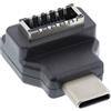 InLine Adattatore USB 3.2, da USB-C maschio a presa USB-E interna