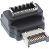 InLine Adattatore USB 3.2 interno, pannello frontale da USB-E m a USB-E f 90°