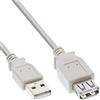 InLine Cavo USB 2.0 A maschio / A femmina, prolunga, bulk, beige, 1,8m