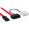 InLine Cavo SATA Slimline, conn. 13 pin. (7+6) a SATA + alimentazione, 0,4m