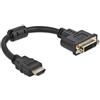 DeLOCK Adattatore HDMI maschio per DVI 24+5 femmina 4K 30 Hz 20 cm