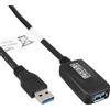 InLine Prolunga attiva USB 3.2 Gen.1, da maschio A a femmina A, nero, 5m