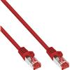 InLine Cavo patch Lan, S/FTP (PiMf), Cat.6, 250Mhz, PVC, CCA, rosso, 7,5m