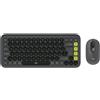 Logitech 920-013115 tastiera Mouse incluso Universale Bluetooth QWERTY Indiano Grafite, Verde
