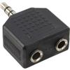 InLine Adattatore Audio, 3,5mm Jack m. a 2x 3,5mm Jack f., Stereo, Y form