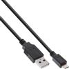 InLine Cavo USB 2.0 Micro, A m/ Micro B M, nero, Ricarica Rapida, 0,5m