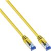 InLine Cavo patch Lan, S/FTP(PiMf), Cat.6a, 500MHz, CU, halogenf., giallo, 0,3m