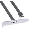 InLine Staffa per slot PCI, USB-C a USB 3.2 pannello frontale Key-A, 0,5m