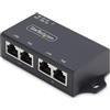 StarTech.com Iniettore PoE+ Midspan a 2 Porte Gigabit - Alimentatore Power Over Ethernet 10/100/1000Mbps, Ripetitore PoE