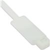 InLine Fascette stringicavo 200x4,8mm con targhetta 27x13mm, neutra, 100pz