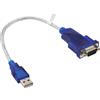 InLine Adattatore USB A / Seriale RS232 Sub-D 9pin maschio, cavo 0,2m