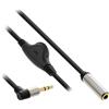 InLine Cavo Audio, Jack 3.5mm ST, angolato, slim, c.volume