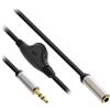 InLine Cavo Audio, Jack 3.5mm ST, slim, c.volume, 0,25m