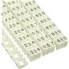InLine Anelli marcafili bianchi, diametro 6mm, da 0 a 9, 100pz .