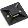 InLine Basette autoadesive 25x25mm per fascette da 4,8mm, nero, 10pz