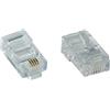 InLine Spina modulare 8P4C RJ45 a crimpare su cavo piatto (ISDN), conf.100pz