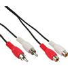 InLine Cavo Audio 2x RCA maschio / femmina, 2,5m, prolunga
