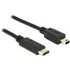 DeLOCK 83603 cavo USB USB 2.0 1 m USB C Mini-USB B Nero