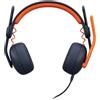 Logitech 981-001372 cuffia e auricolare Cablato A Padiglione Studio Blu, Arancione