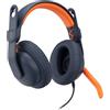 Logitech 981-001383 cuffia e auricolare Cablato A Padiglione Studio USB tipo-C Blu, Arancione