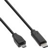 InLine Cavo USB 2.0 Micro, Cm/ Micro B M, 3A@1m, 0,5A@2m, nero, 1m