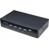StarTech.com KVM switch DisplayPort a 4 porte, monitor singolo 4K 60Hz, 6 porte USB, commutazione con pulsanti e hotkey, DP