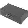 Digitus Switch KVM, 4 porte, Dual Display, 4K, DisplayPort®