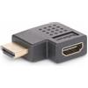 StarTech.com Adattatore HDMI 2.0 ad angolo retto da maschio a femmina, salvaporta HDMI ad alta velocità orizzontale a 90 gradi,