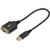StarTech.com Cavo Adattatore USB a Seriale Null Modem da 30cm, Convertitore da USB-A a DB9 RS232 COM Retention con Dadi/Viti