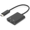 Digitus Adattatore / convertitore USB Type-C, da Type-C a USB Type-C + jack da 3,5 mm