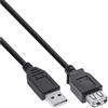 InLine Cavo USB 2.0 A maschio / A femmina, prolunga, nero, 2m