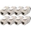 Digitus Modulo Keystone CAT 6A, schermato con supporto dei cavi intelligente - 8 pezzi