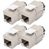 Digitus Modulo Keystone CAT 6A, schermato con supporto dei cavi intelligente - 4 pezzi
