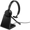 Jabra Evolve 65 TE Auricolare Con cavo e senza cavo A Padiglione Ufficio USB tipo A Bluetooth Base di ricarica Nero