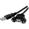 StarTech.com Cavo Prolunga USB 2.0 per montaggio a pannello di Tipo A/A Femmina A / Maschio A - 30 cm