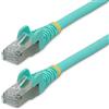 StarTech.com Cavo Ethernet CAT 6a - 50cm - Acqua - Cavo di rete LAN Low Smoke Zero Halogen (LSZH) - 10GbE 500MHz 100W PoE++ -