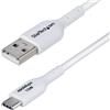 StarTech.com Cavo di Ricarica USB-A a USB-C da 2m - Cavetto di Carica Rapida USB-A a Type-C da 3A, Cavo Dati USB 2.0 rivestito