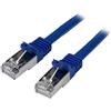 StarTech.com Cavo di rete Cat6 Ethernet Gigabit - Cavo Patch RJ45 SFTP da 50 cm - Blu