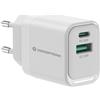 Conceptronic ALTHEA19W33 Caricabatterie per dispositivi mobili Universale Bianco AC Ricarica rapida Interno