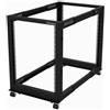 StarTech.com Server Rack a 4 Montanti 15U Open Frame, Armadio Rack di Rete 19 con Ruote, piedini di livellamento/montaggio a
