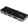StarTech.com Adattatore Multiporta USB C a HDMI 4K 60Hz, Hub USB 3.0 a 3 porte, HDMI 2.0 Audio - USB-C Mini Docking station con