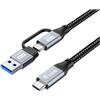 Equip 128432 cavo USB USB 3.2 Gen 2x2 2 m USB A/USB C USB C Nero