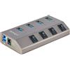 StarTech.com Hub USB-C Autoalimentato a 4 Porte con Interruttori Individuali - Multipresa USB 3.0 5Gbps per Notebook e PC