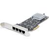 StarTech.com Scheda di rete 2.5 Gigabit a 4 porte - Scheda Ethernet PCIe da 2,5 Gbps NBASE-T, Intel I225-V, Scheda di rete per