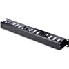 StarTech.com Pannello Gestione Cavi 1U Orizzontale per armadi rack 19 - Pannello passacavi orizzontale con fessure e coperchio