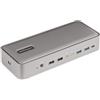 StarTech.com KVM Docking Station USB-C per due laptop, docking station DisplayPort a doppio monitor 4K 60 Hz, hub USB a 5