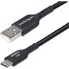 StarTech.com Cavo di Ricarica USB-A a USB-C da 3m - Cavetto di Carica Rapida USB-A a Type-C da 3A, Cavo per Trasferimento Dati
