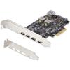 StarTech.com Scheda di Espansione PCIe USB a 5 porte, USB 3.2 10Gbps, scheda PCI Express con 4 porte USB-C, 1 porta interna