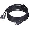 StarTech.com Cavo KVM HDMI e USB 5Gbps da 3m, Cavo Combinato HDMI 2.0 4K 60Hz e USB-A 3.0 per Switch KVM