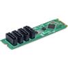 StarTech.com Scheda adattatore da M.2 a SATA a 4 porte, scheda di espansione da M.2 PCIe 3.0 a SATA HDD/SSD, chipset ASM1064,